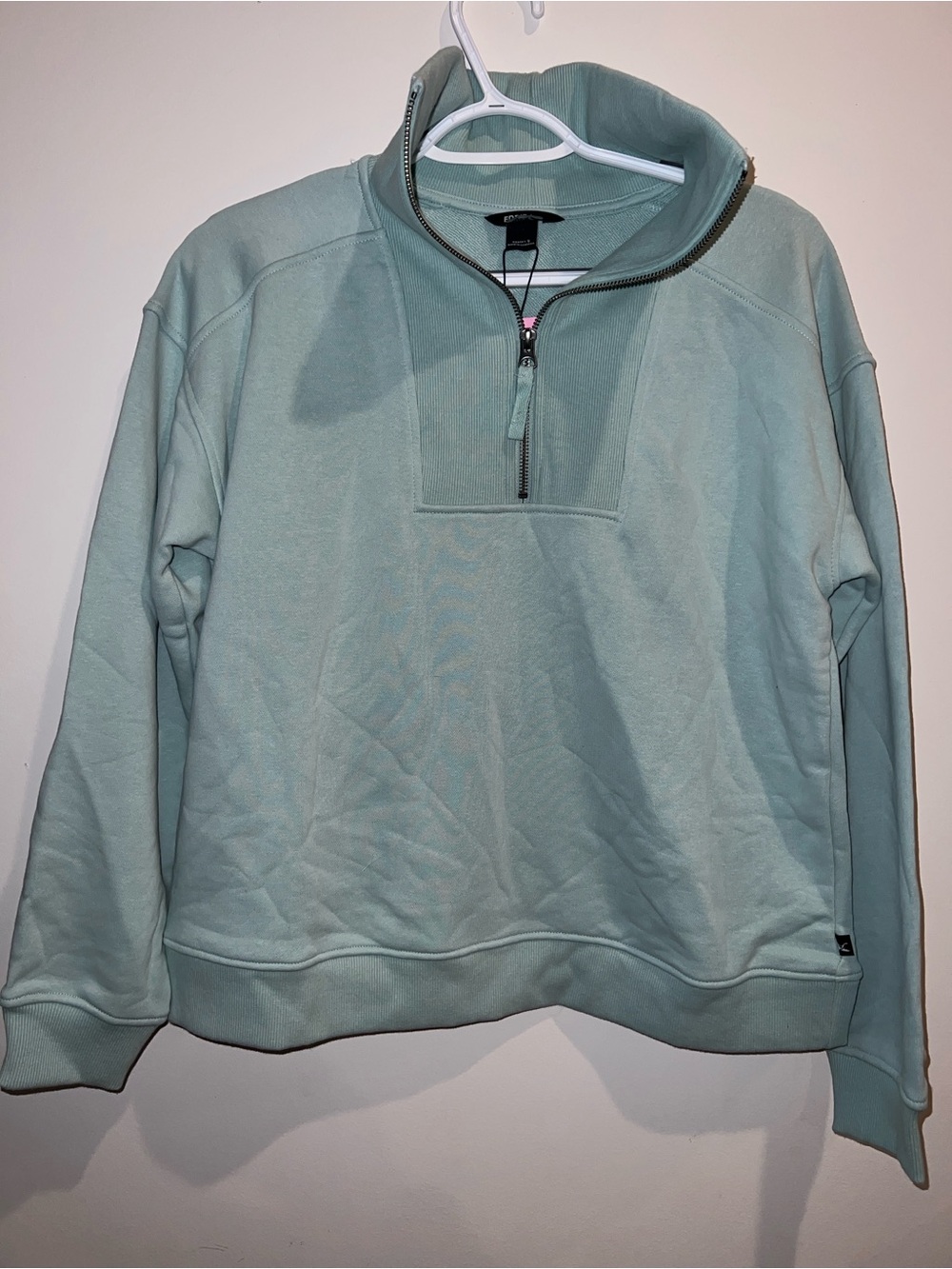 Eddie Bauer Women’s Quarter-Zip Pullover Sweater - Mint Green